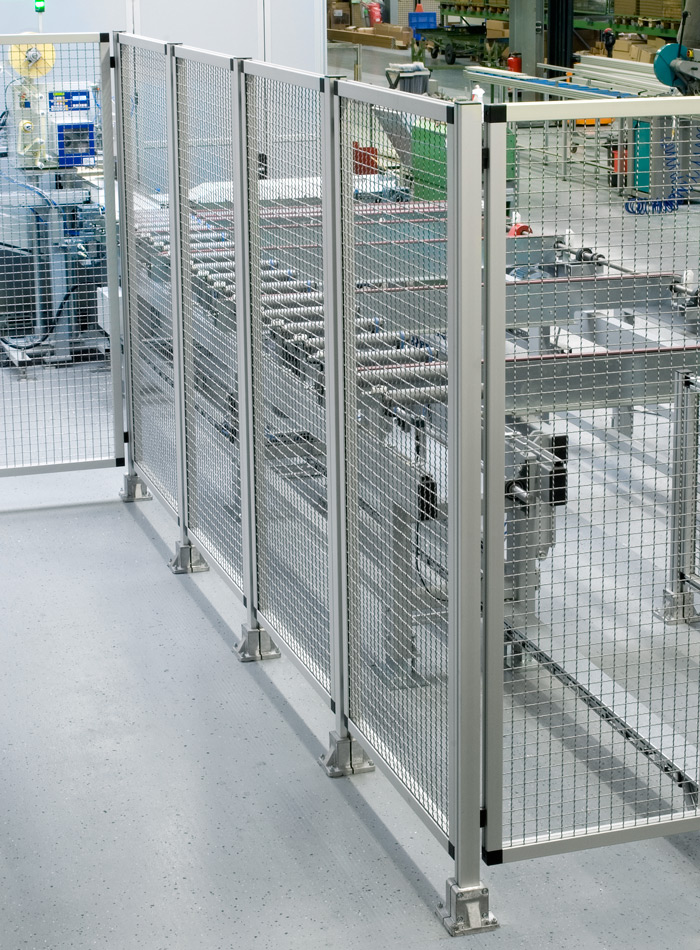 Visueel aantrekkelijk beschermingssysteem uit aluminiumprofielen – individueel aan de machine aanpasbaar